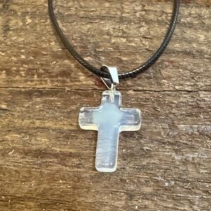 Elegant Silver Cross Pendant Necklace